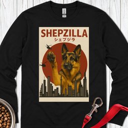 German Shepherd Shepzilla Long Sleeve Shirt Gift For Dog Lover