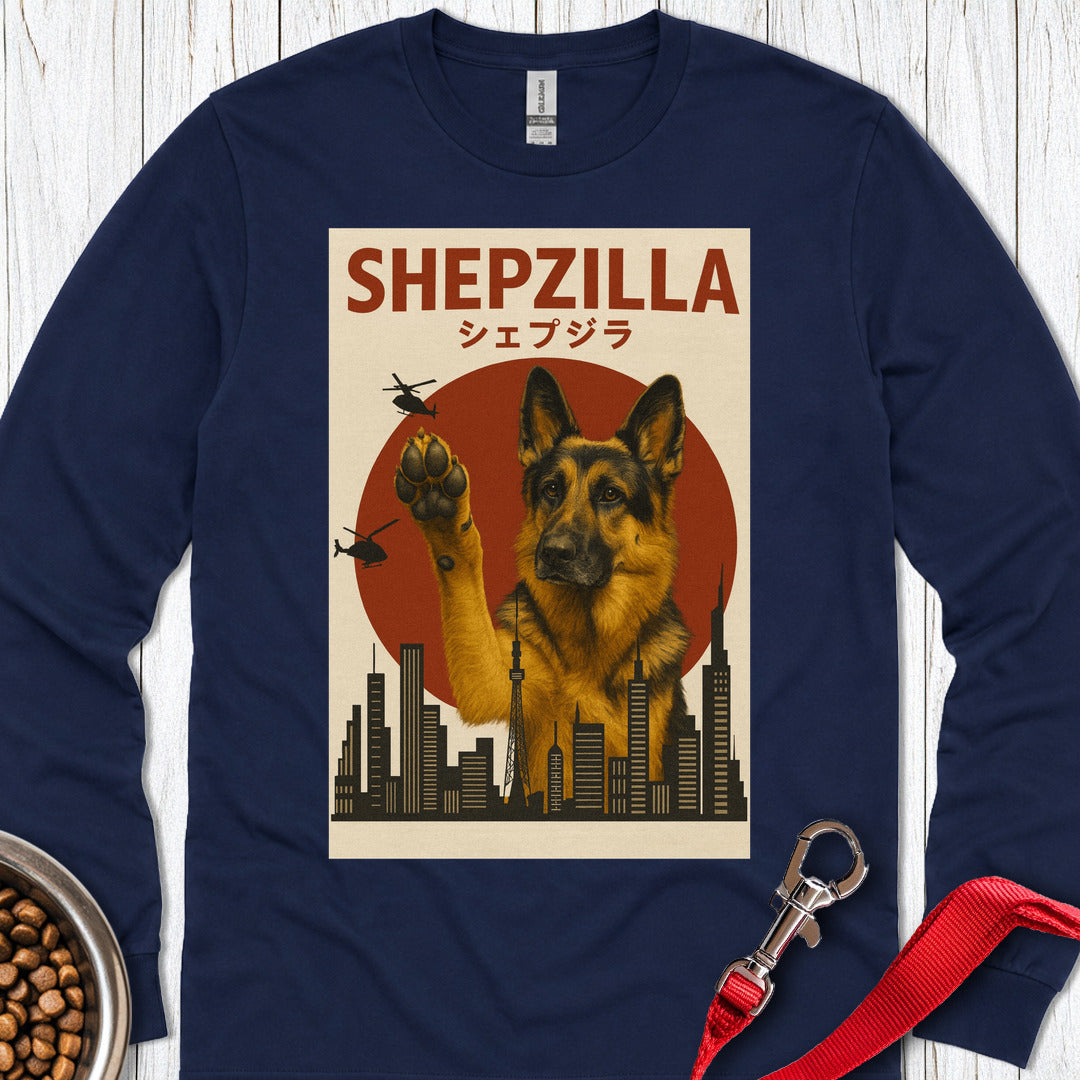 German Shepherd Shepzilla Long Sleeve Shirt Gift For Dog Lover