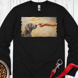 God Creates Weimaraner Long Sleeve Shirt Gift For Dog Lover