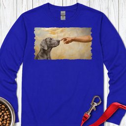 God Creates Weimaraner Long Sleeve Shirt Gift For Dog Lover