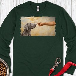God Creates Weimaraner Long Sleeve Shirt Gift For Dog Lover