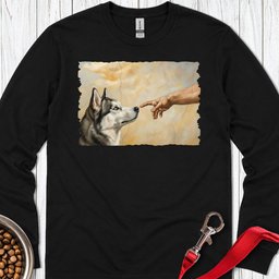 God Creates Husky Long Sleeve Shirt Gift For Dog Lover