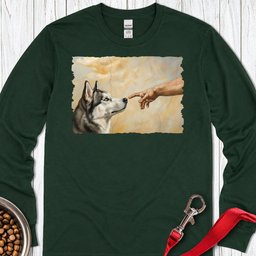God Creates Husky Long Sleeve Shirt Gift For Dog Lover