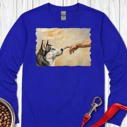 God Creates Husky Long Sleeve Shirt Gift For Dog Lover