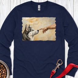 God Creates Husky Long Sleeve Shirt Gift For Dog Lover