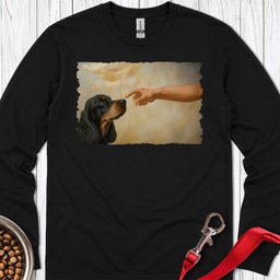 God Creates Black Tan Cocker Spaniel Long Sleeve Shirt Gift For Dog Lover