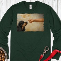 God Creates Black Tan Cocker Spaniel Long Sleeve Shirt Gift For Dog Lover
