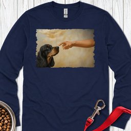 God Creates Black Tan Cocker Spaniel Long Sleeve Shirt Gift For Dog Lover