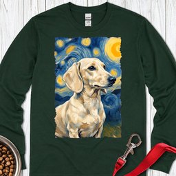 Dachshund Van Gogh Cream Long Sleeve Shirt Gift For Dog Lover
