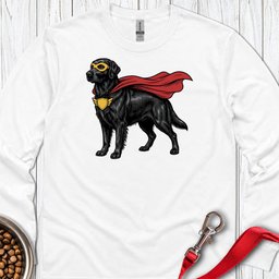 Flat Coated Retriever Superhero Long Sleeve Shirt Gift For Dog Lover