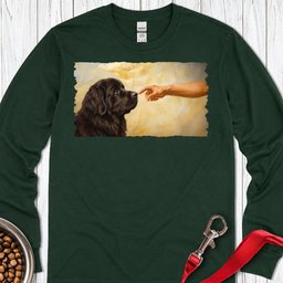 God Creates Newfoundland Long Sleeve Shirt Gift For Dog Lover