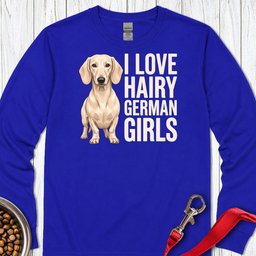 Dachshund Hairy German Girls Cream Long Sleeve Shirt Gift For Dog Lover