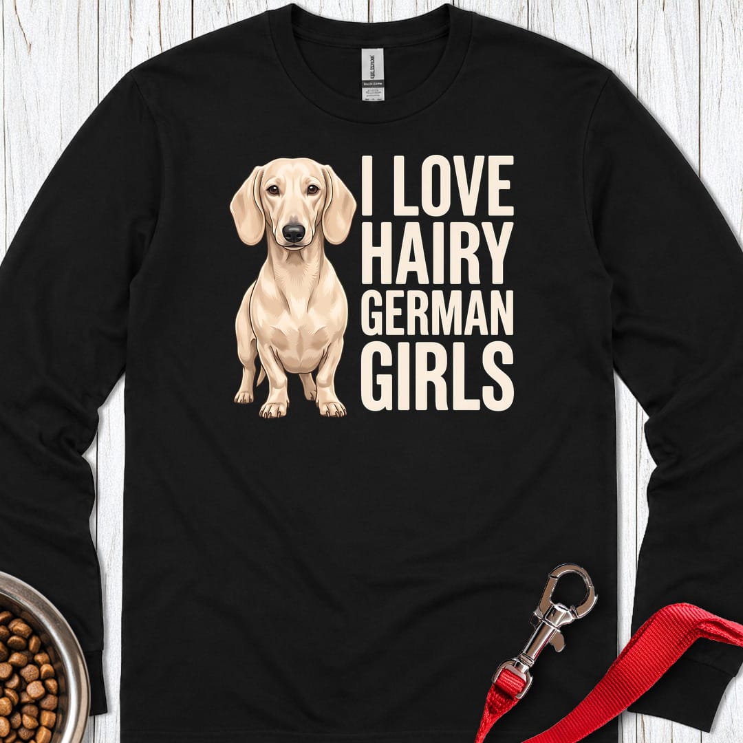 Dachshund Hairy German Girls Cream Long Sleeve Shirt Gift For Dog Lover