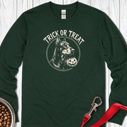 Doberman Halloween Long Sleeve Shirt Gift For Dog Lover