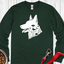 Dutch Shepherd Flowers Long Sleeve Shirt Gift For Dog Lover