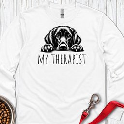 Flat Coated Retriever My Therapist Long Sleeve Shirt Gift For Dog Lover