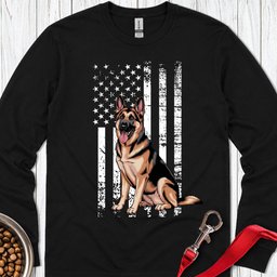 German Shepherd USA Long Sleeve Shirt Gift For Dog Lover