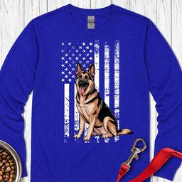 German Shepherd USA Long Sleeve Shirt Gift For Dog Lover