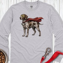 German Shorthaired Pointer Superhero Long Sleeve Shirt Gift For Dog Lover