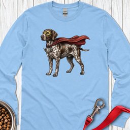 German Shorthaired Pointer Superhero Long Sleeve Shirt Gift For Dog Lover