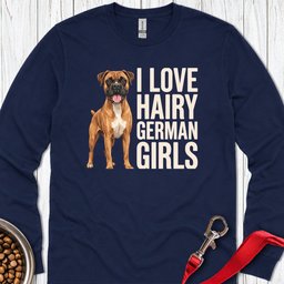 Fawn Boxer Hairy German Girl Long Sleeve Shirt Gift For Dog Lover