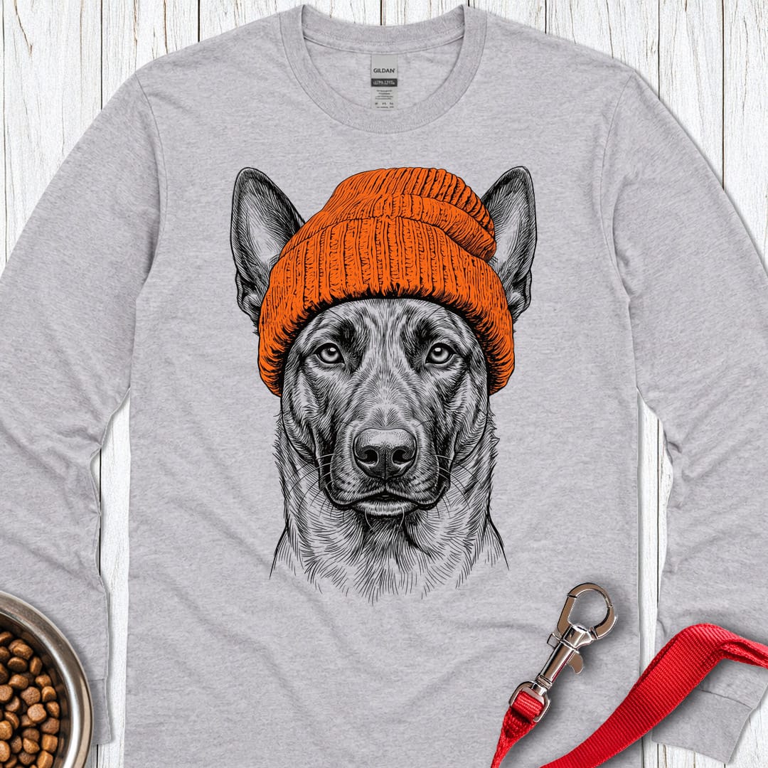 Dutch Shepherd Beanie Long Sleeve Shirt Gift For Dog Lover