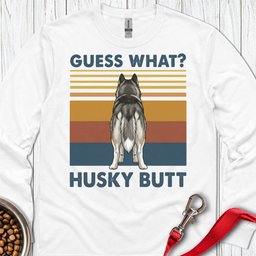 Husky Butt Long Sleeve Shirt Gift For Dog Lover