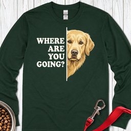 Golden Retriever Following Long Sleeve Shirt Gift For Dog Lover