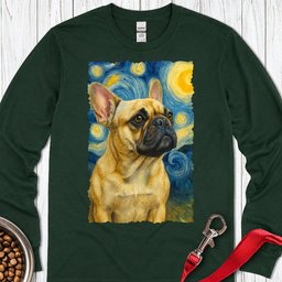 French Bulldog Van Gogh Long Sleeve Shirt Gift For Dog Lover