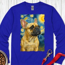 French Bulldog Van Gogh Long Sleeve Shirt Gift For Dog Lover