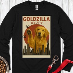 Golden Retriever Goldzilla Long Sleeve Shirt Gift For Dog Lover