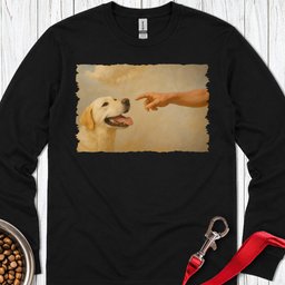 Gods Creates Yellow Labrador Long Sleeve Shirt Gift For Dog Lover