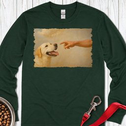 Gods Creates Yellow Labrador Long Sleeve Shirt Gift For Dog Lover