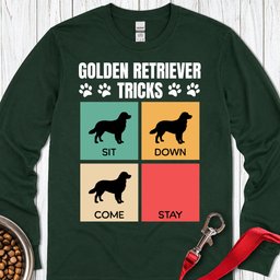 Golden Retriever Tricks Long Sleeve Shirt Gift For Dog Lover