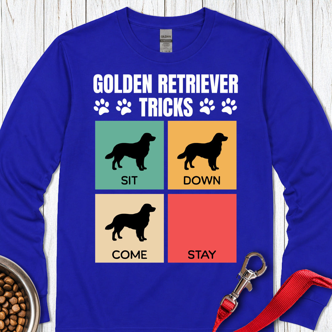 Golden Retriever Tricks Long Sleeve Shirt Gift For Dog Lover