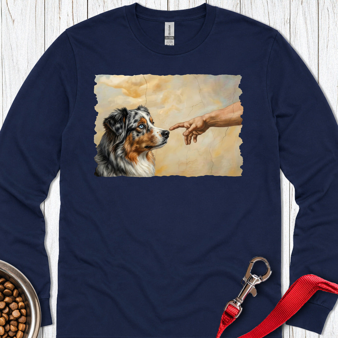 God Creates Australian Shepherd Long Sleeve Shirt Gift For Dog Lover