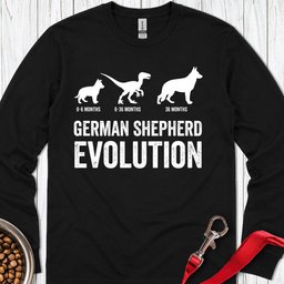 German Shepherd Evolution Long Sleeve Shirt Gift For Dog Lover