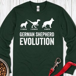 German Shepherd Evolution Long Sleeve Shirt Gift For Dog Lover