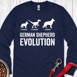German Shepherd Evolution Long Sleeve Shirt Gift For Dog Lover
