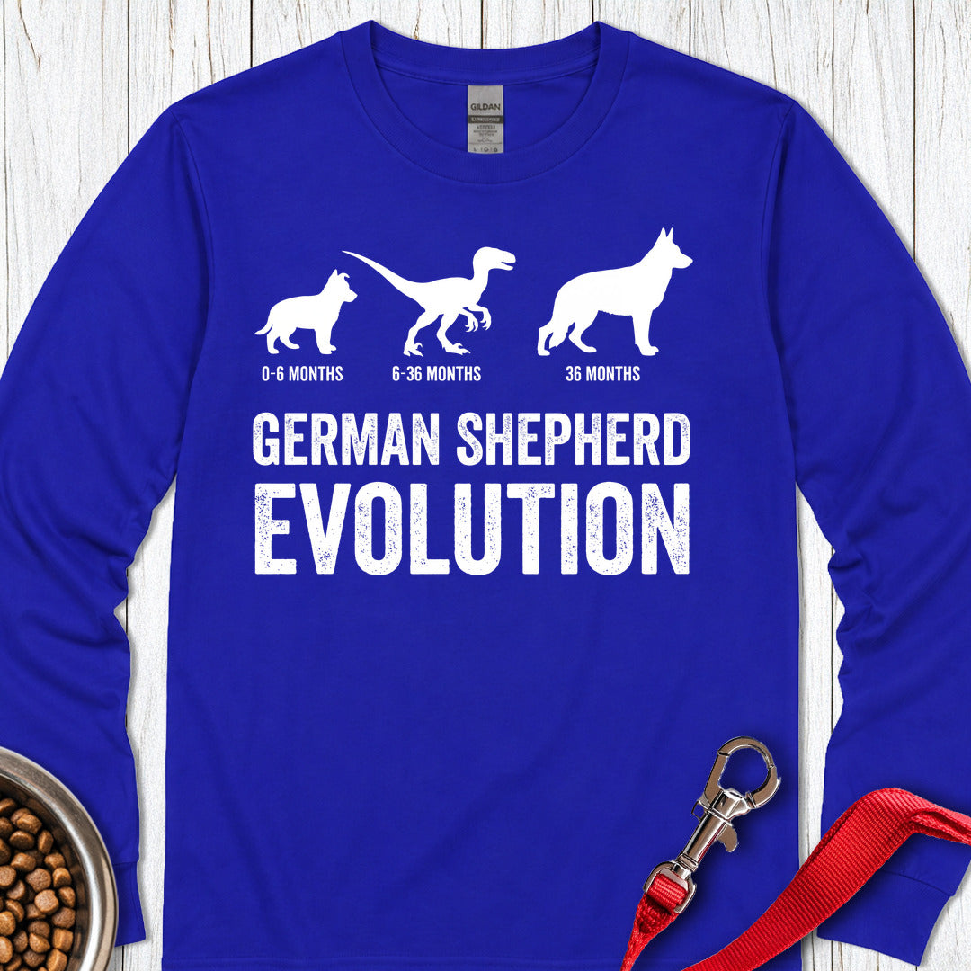 German Shepherd Evolution Long Sleeve Shirt Gift For Dog Lover