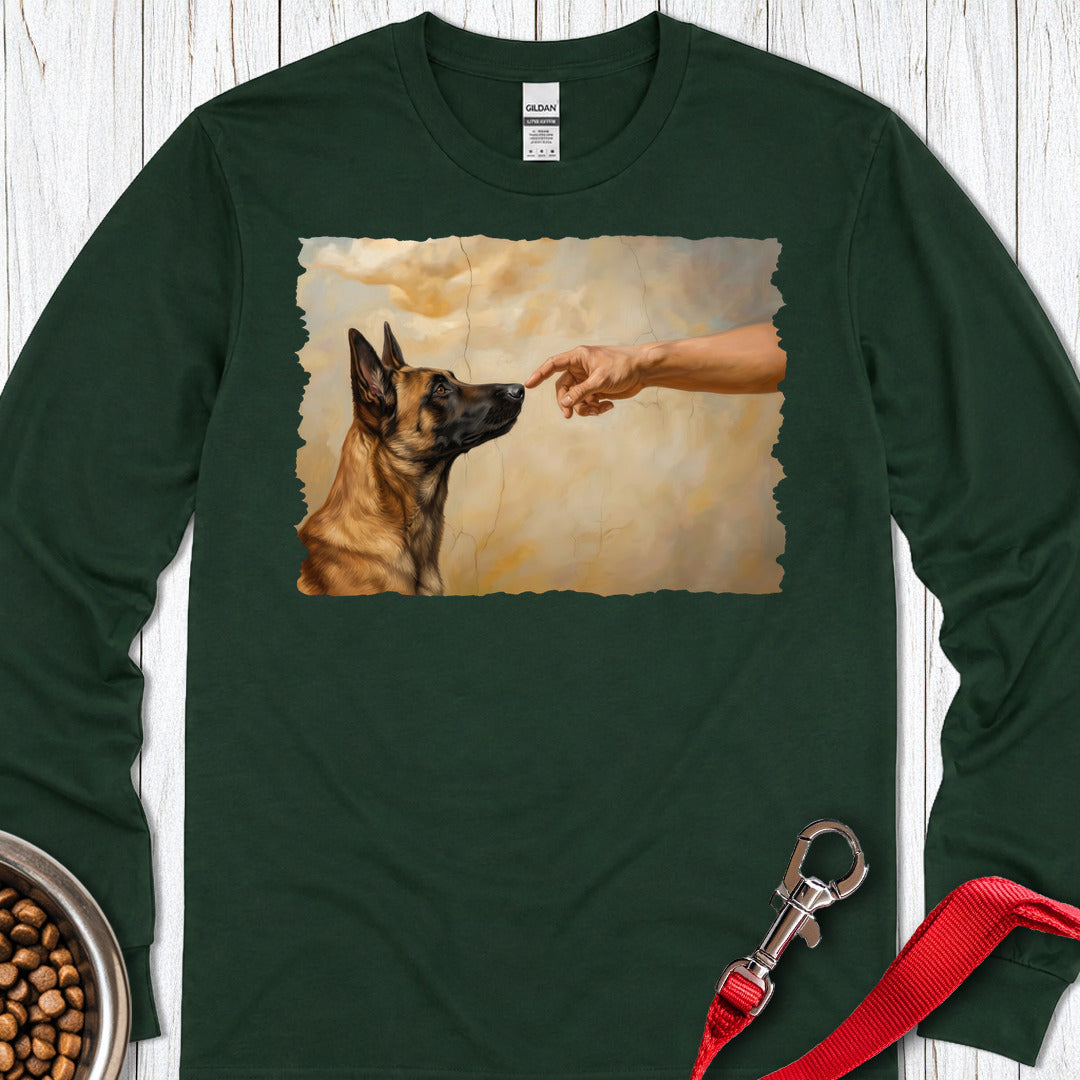 God Creates Belgian Malinois Long Sleeve Shirt Gift For Dog Lover