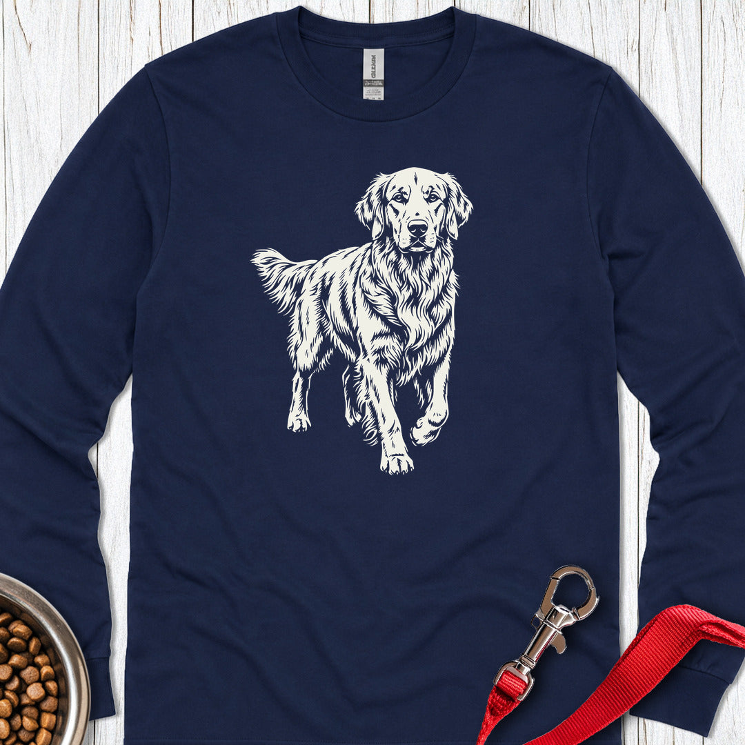 Golden Retriever Graphic Long Sleeve Shirt Gift For Dog Lover