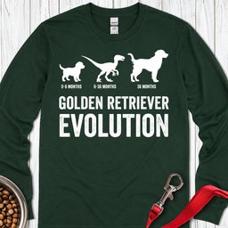 Golden Retriever Evolution Long Sleeve Shirt Gift For Dog Lover