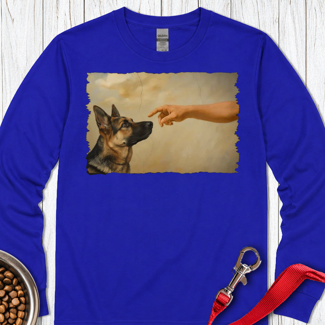 God Creates German Shepherd Long Sleeve Shirt Gift For Dog Lover