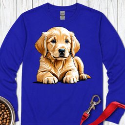 Golden Retriever Puppy Long Sleeve Shirt Gift For Dog Lover