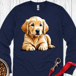 Golden Retriever Puppy Long Sleeve Shirt Gift For Dog Lover