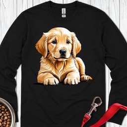 Golden Retriever Puppy Long Sleeve Shirt Gift For Dog Lover