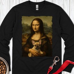 French Bulldog Mona Lisa Long Sleeve Shirt Gift For Dog Lover