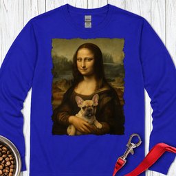 French Bulldog Mona Lisa Long Sleeve Shirt Gift For Dog Lover