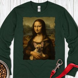 French Bulldog Mona Lisa Long Sleeve Shirt Gift For Dog Lover